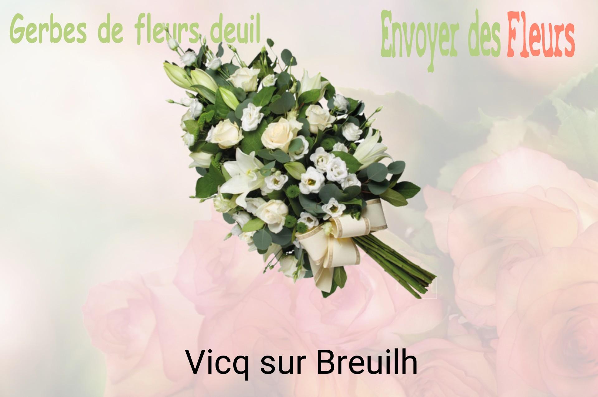 Gerbe de fleurs de deuil livrée à Vicq-sur-Breuilh